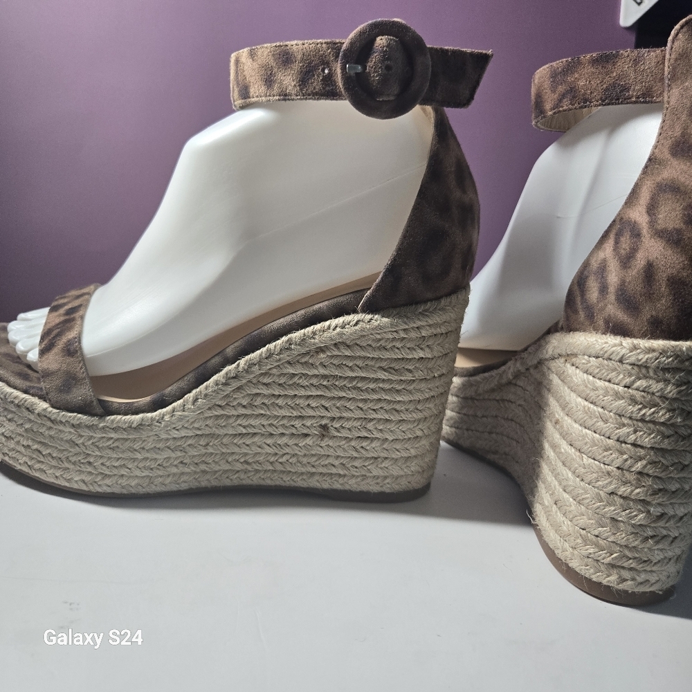 L'agence Elysee Espadrille Platform Sandals Cheetah - Picture 7 of 12